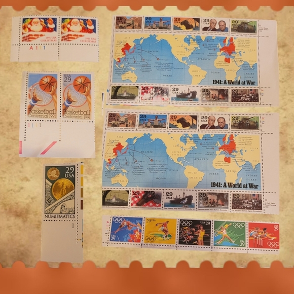 VINTAGE 1980'S/90'S U.S. COMMEMORATIVE COLLECTOR'S STAMPS ~ VARIOUS STAMPS "MNH" - Picture 6 of 8